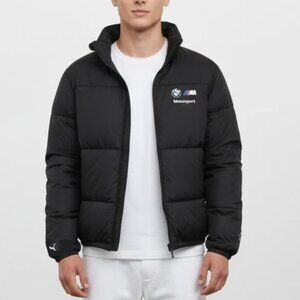 BMW Puma M Sport Racing Black Winter Puffer Bomber Ski Jacket Men's XL NEW NWT